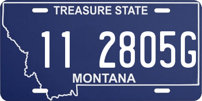 MT license plate 112805G