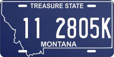 MT license plate 112805K
