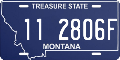 MT license plate 112806F