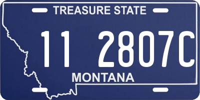 MT license plate 112807C