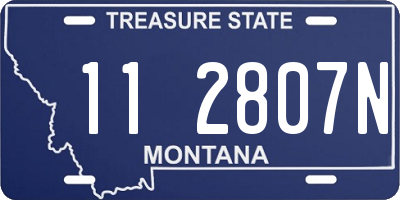 MT license plate 112807N