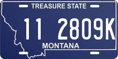 MT license plate 112809K