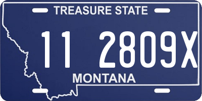 MT license plate 112809X