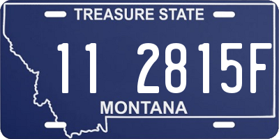 MT license plate 112815F