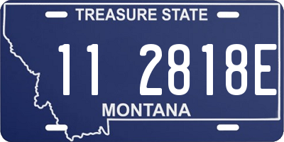 MT license plate 112818E