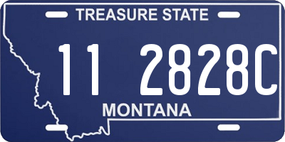 MT license plate 112828C