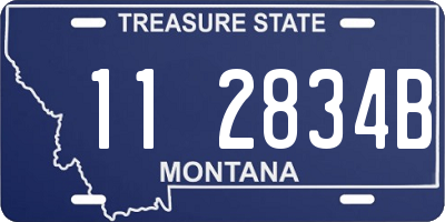 MT license plate 112834B