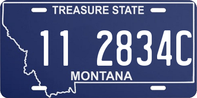 MT license plate 112834C