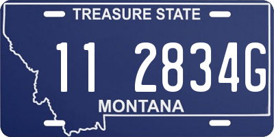 MT license plate 112834G