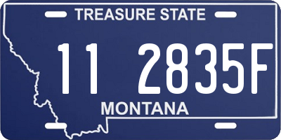 MT license plate 112835F