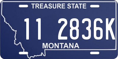 MT license plate 112836K