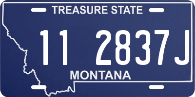 MT license plate 112837J