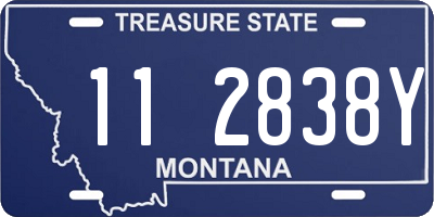 MT license plate 112838Y