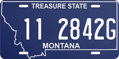 MT license plate 112842G