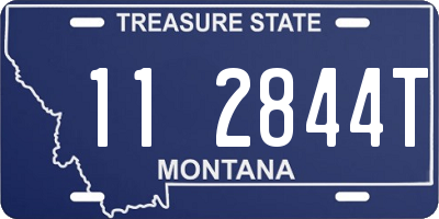 MT license plate 112844T