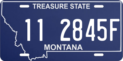 MT license plate 112845F