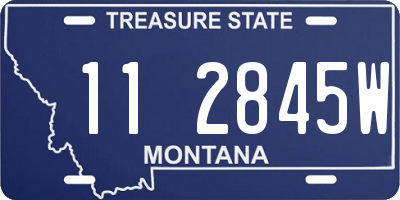 MT license plate 112845W