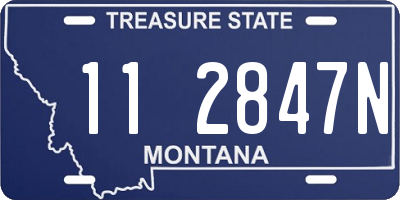 MT license plate 112847N