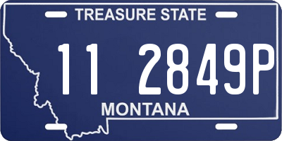 MT license plate 112849P