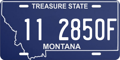 MT license plate 112850F