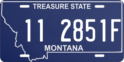 MT license plate 112851F