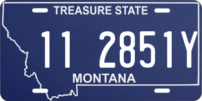 MT license plate 112851Y