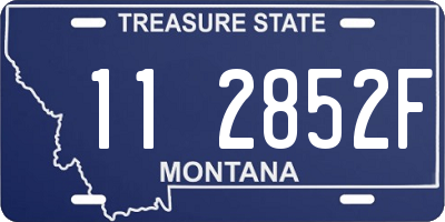 MT license plate 112852F