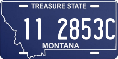 MT license plate 112853C