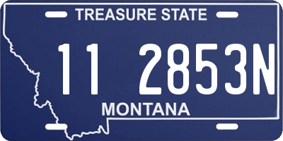 MT license plate 112853N