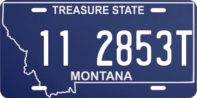 MT license plate 112853T