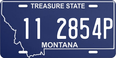 MT license plate 112854P