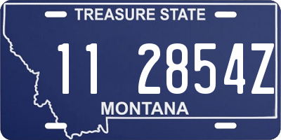 MT license plate 112854Z