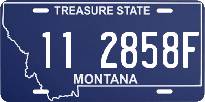 MT license plate 112858F