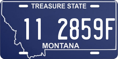 MT license plate 112859F