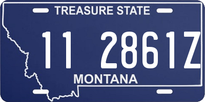 MT license plate 112861Z