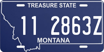 MT license plate 112863Z