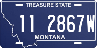 MT license plate 112867W
