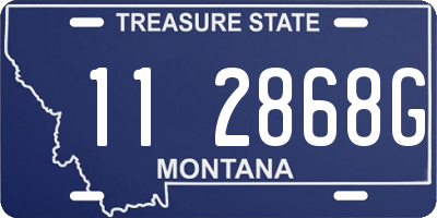 MT license plate 112868G