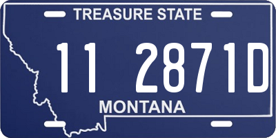 MT license plate 112871D