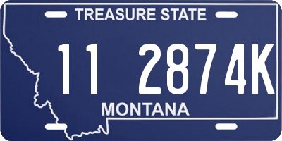 MT license plate 112874K