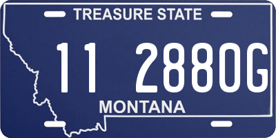 MT license plate 112880G
