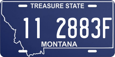 MT license plate 112883F