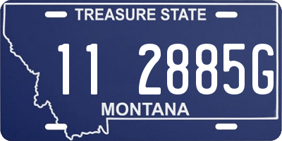 MT license plate 112885G
