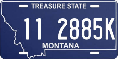 MT license plate 112885K
