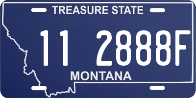 MT license plate 112888F