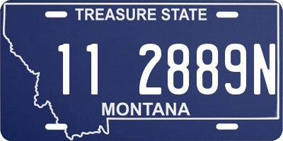 MT license plate 112889N