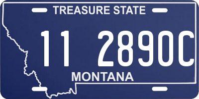 MT license plate 112890C