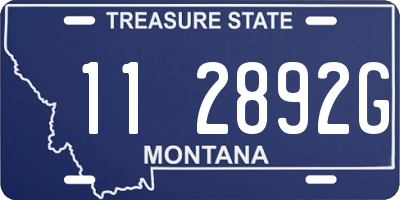 MT license plate 112892G