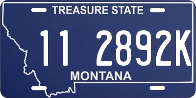 MT license plate 112892K