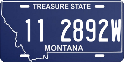 MT license plate 112892W